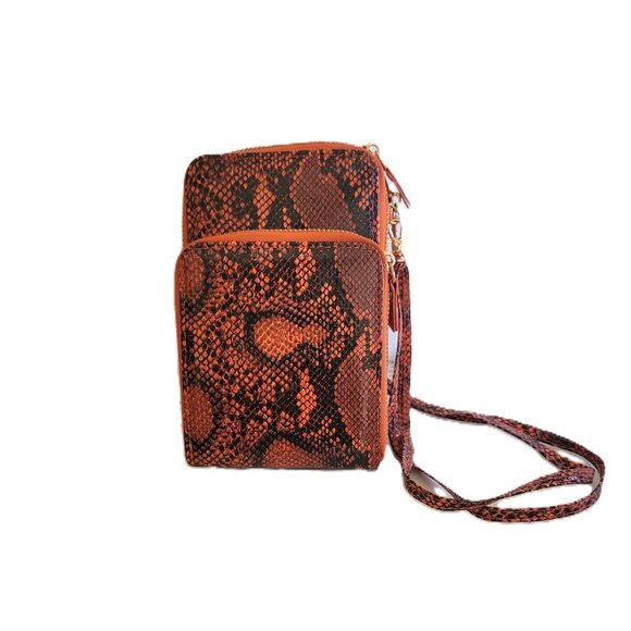 Exotic Textured Vegan Leather Crossbody Bag Urban Expressions - Picture 3 of 8